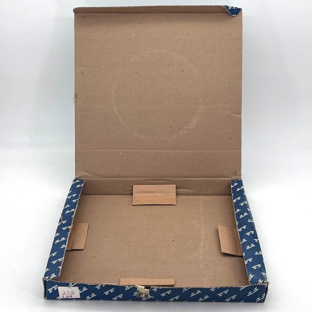 Fitz & Floyd Vintage 1991 Ceramic Plaid Serving Tray Round 13" Bloomers Check - Picture 10 of 12